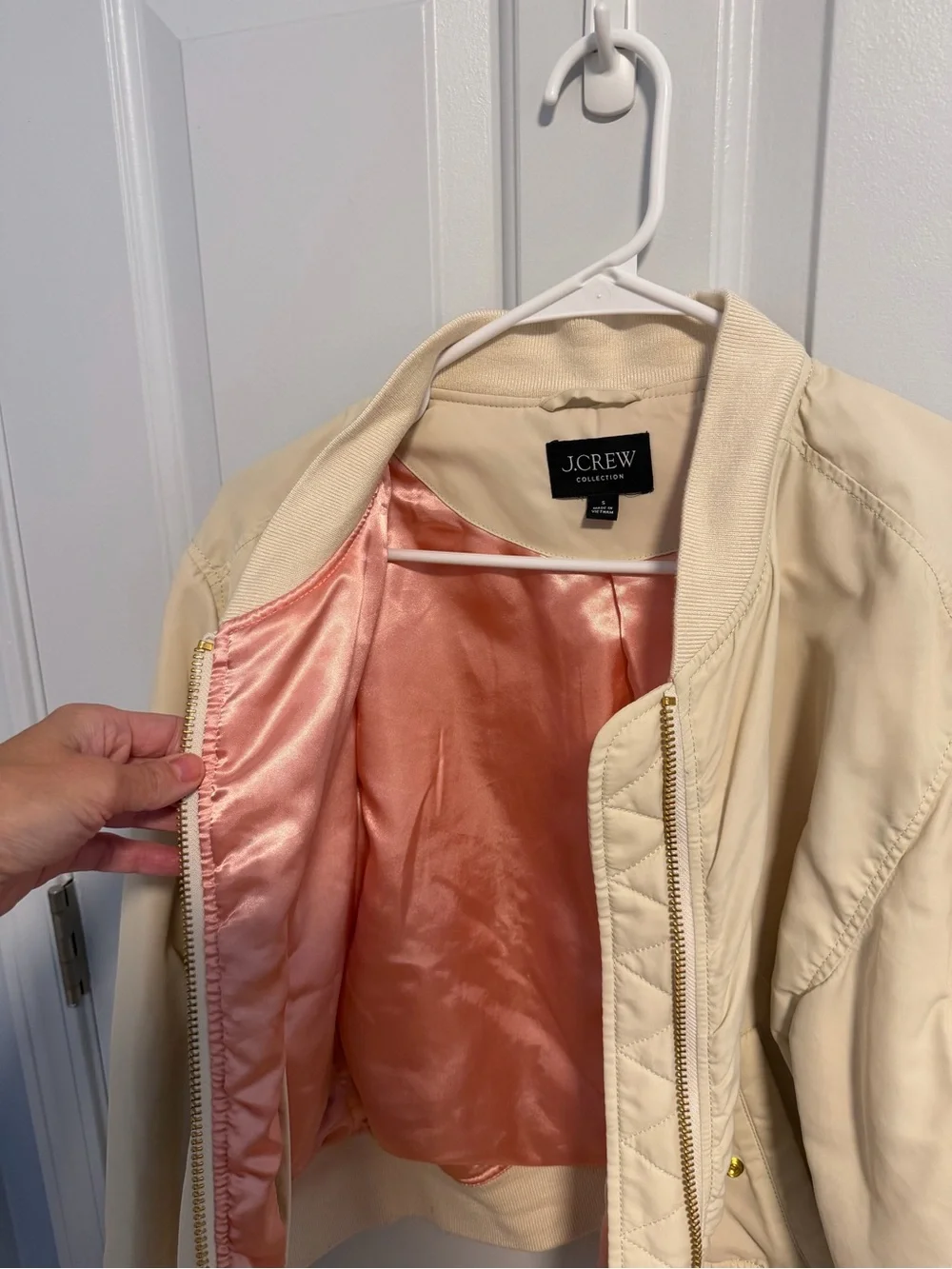J. Crew Collection Cream Bomber Jacket - Women's